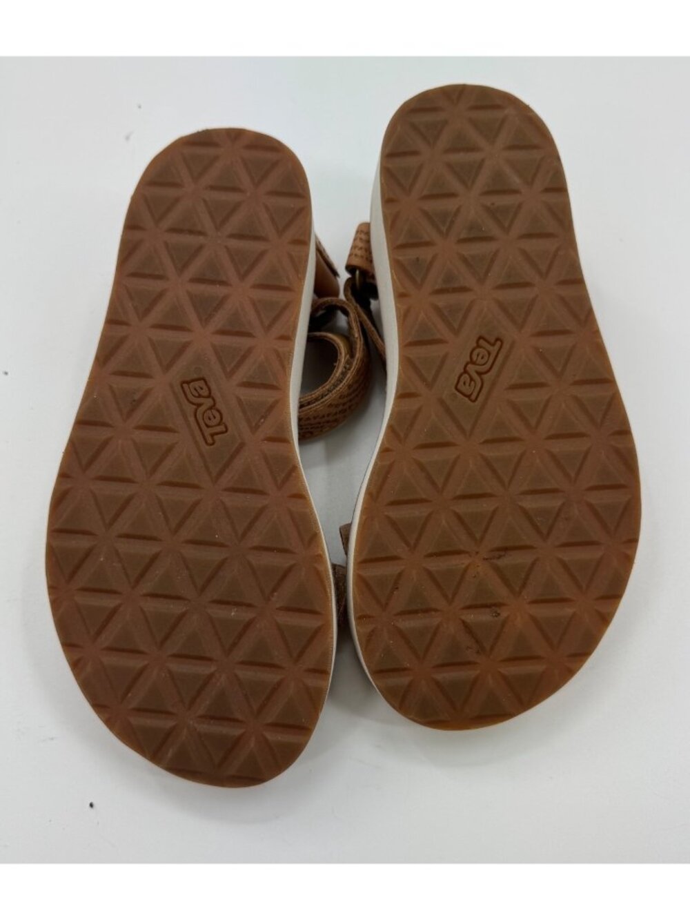 Teva Womens Size 5 Leather Midform Universal Geometric Strap Sandals Comfort Wal - Picture 3 of 8